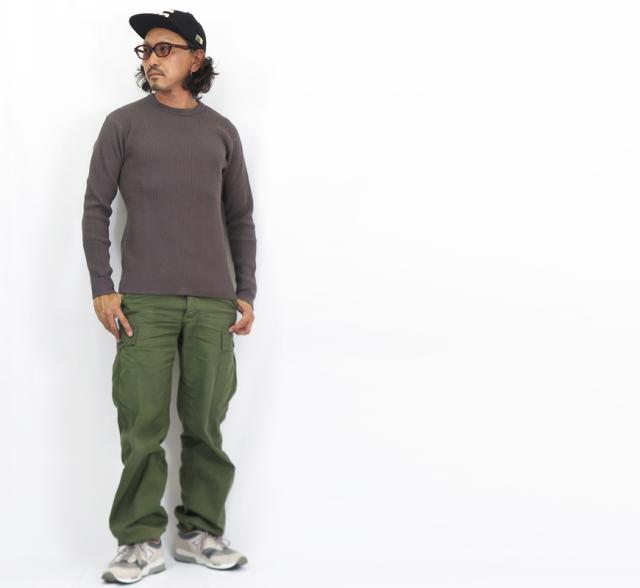 BARNS 20/2 Heavy Thermal Tough Neck Long Sleeve T-shirt BR-3080