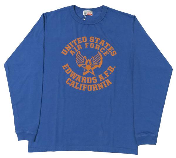 バズリクソンズ BUZZ RICKSON'S 長袖 Tシャツ プリント "EDWARDS" MADE IN USA BR69508