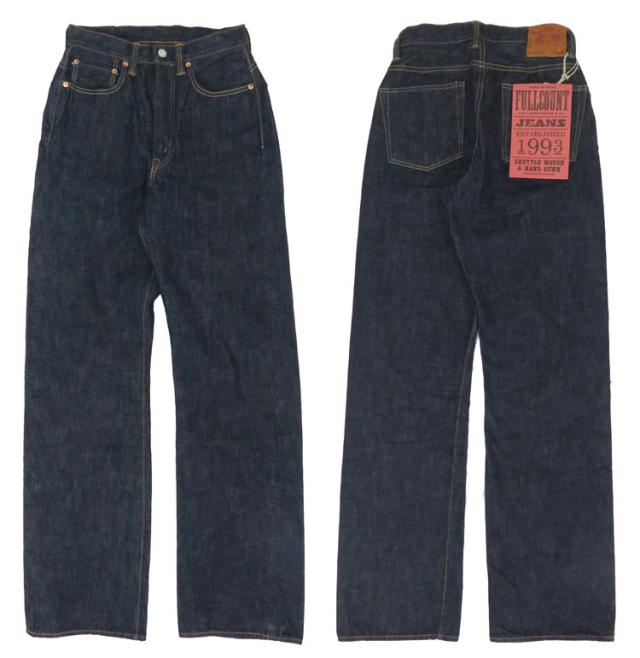 フルカウント FULLCOUNT 13.7oz セルビッジデニム ジンバブエコットン ワイド ストレート ジーンズ レディース “Monroe” 0107-21