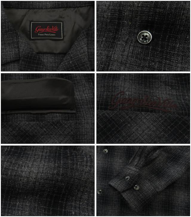GANGSTERVILLE ウールチェック 長袖 シャツ LOCOS GSV-24-AW-08