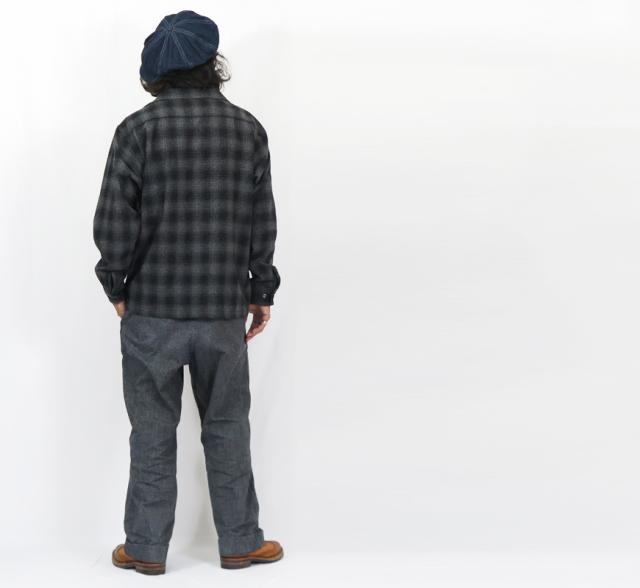 GANGSTERVILLE ウールチェック 長袖 シャツ LOCOS GSV-24-AW-08