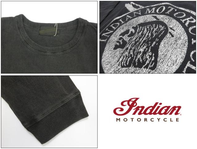 インディアンモーターサイクル Indian Motorcycle 長袖 プリント Ｔシャツ L/S T-SHIRT "INDIAN" IM69610【2025年秋冬新作】