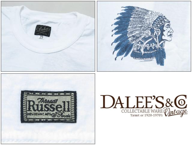 DALLES&CO ダリーズ＆コー 半袖 プリント Ｔシャツ 7oz吊天竺 吊り編み ユニオンスペシャル "INDIO" ROT2024-E DELUXEWARE デラックスウエア