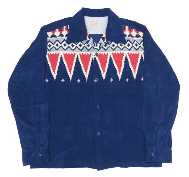 Style Eyes スタイルアイズ 長袖 コーデュロイ 開襟シャツ ガテマラ柄 Mid 1950s Style Corduroy Sports Shirt “GUATEMALA” SE29384