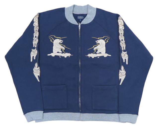 テーラー東洋 Tailor Toyo スカ刺繍 フルジップ スウェット ラグランスリーブ SUKA ZIP SWEAT EMBROIDERED "ALASKA" テイラー東洋 TT69475
