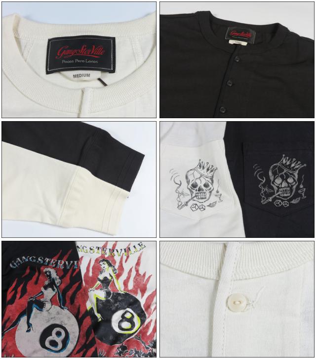 GANGSTERVILLE GAMBLERS - L/S HENRY T-SHIRTS GSV6313