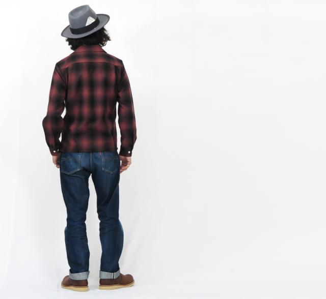 JELADO ジェラード 長袖 ウール オンブレーチェック オープンカラー シャツ West Coast Shirts SG83102 JELADO ジェラード 長袖 ウール オンブレーチェック オープンカラー