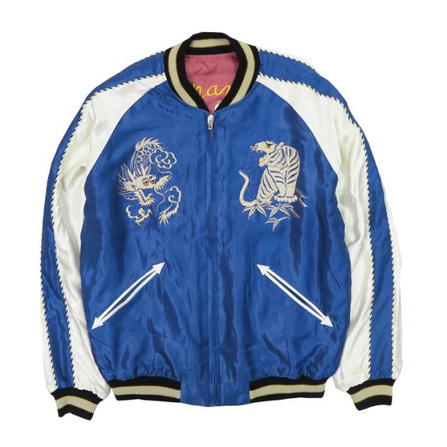 テーラー東洋 テイラー東洋 Tailor Toyo リバーシブル アセテート サテン スカジャン WHITE DRAGON × LANDSCAPE 刺繍  ジャケット TT15491-125 テーラー東洋 テイラー東洋 Tailor Toyo リバーシブル アセテート