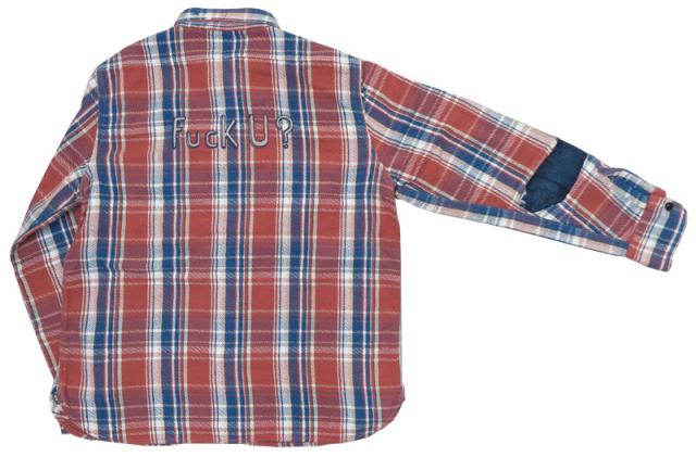 WEIRDO ウィアード チェーン刺繍 長袖 チェック ワークシャツ FUCK U