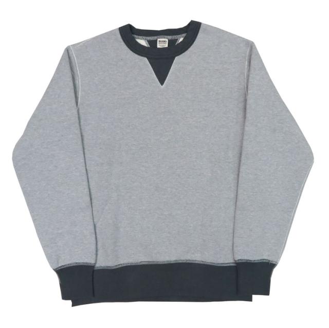 バーンズ BARNS 裏毛 スウェット プルオーバー 2トーンカラー フラット