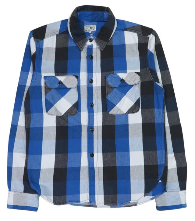 JELADO ジェラード 長袖フランネルシャツ ショート丈 サイズXXL Unionworkers Shirt Short JP82126