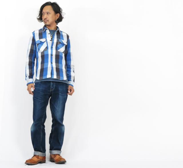 JELADO ジェラード 長袖フランネルシャツ ショート丈 サイズXXL Unionworkers Shirt Short JP82126