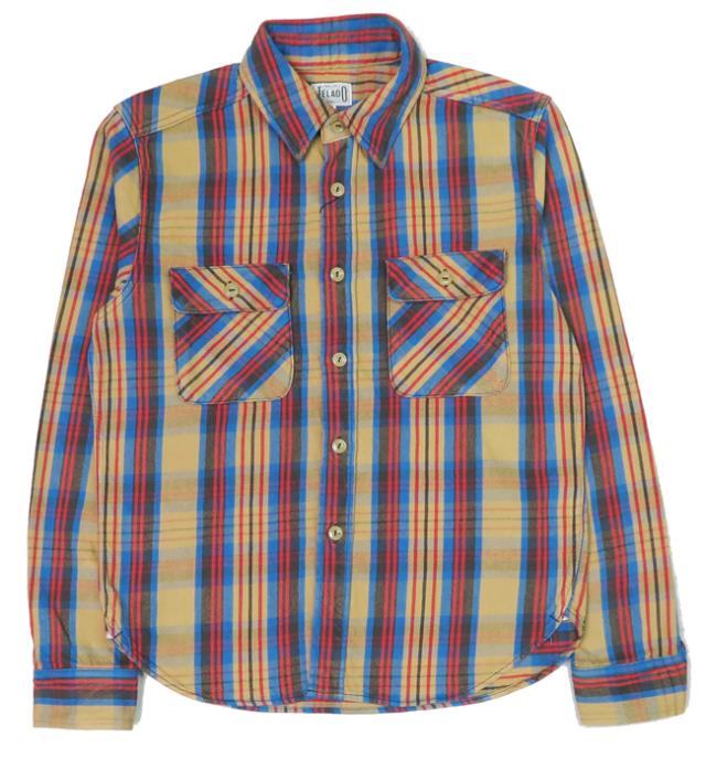 JELADO ジェラード 長袖フランネルシャツ ショート丈 サイズXXL Unionworkers Shirt Short JP82126