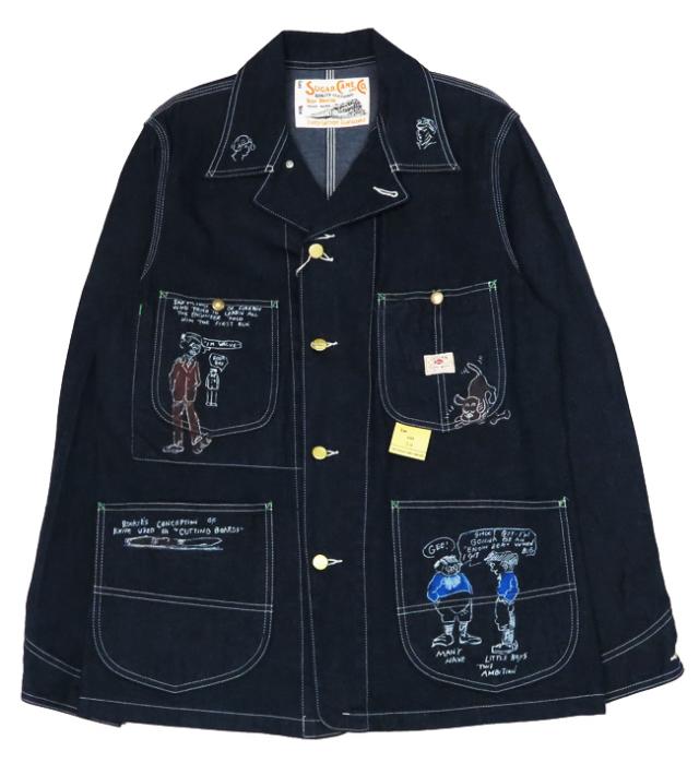 SUGAR CANE シュガーケーン 11oz. BLUE DENIM WORK COAT CARTOON デニム ジャケット ワークコート SC15449