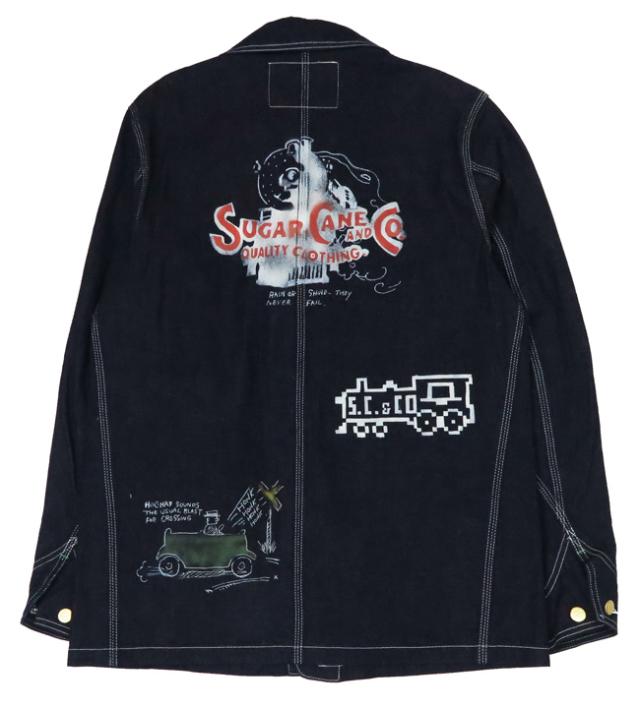 SUGAR CANE シュガーケーン 11oz. BLUE DENIM WORK COAT CARTOON デニム ジャケット ワークコート SC15449