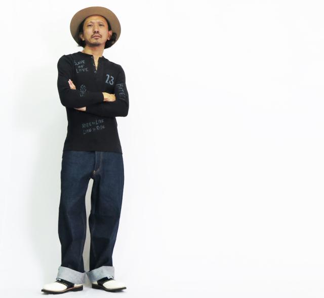 GANGSTERVILLE THUG DENIM WIDE IRON CROSS