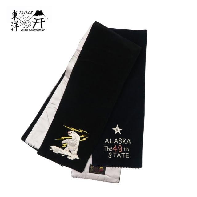 テーラー東洋 テイラー東洋 Tailor Toyo スカ刺繍 マフラー キルティング ベロア VELVETEEN WINTER SCARF “ALASKA” TT02776