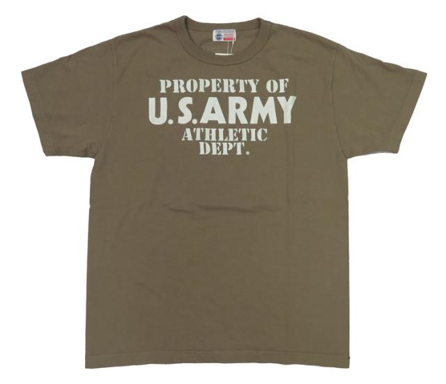 バズリクソンズ BUZZ RICKSON'S 半袖 プリント Tシャツ Made in U.S.A " PROPERTY OF U.S.ARMY ATHLETIC DEPT. " BR79348