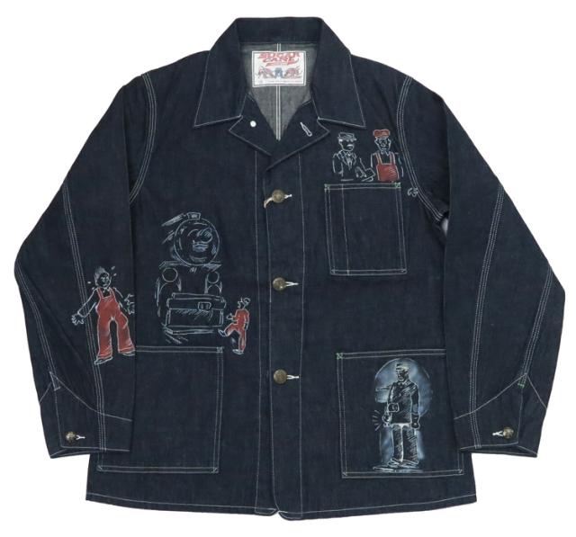 SUGAR CANE シュガーケーン 11oz. BLUE DENIM WORK COAT CARTOON デニム ジャケット ワークコート SC15449