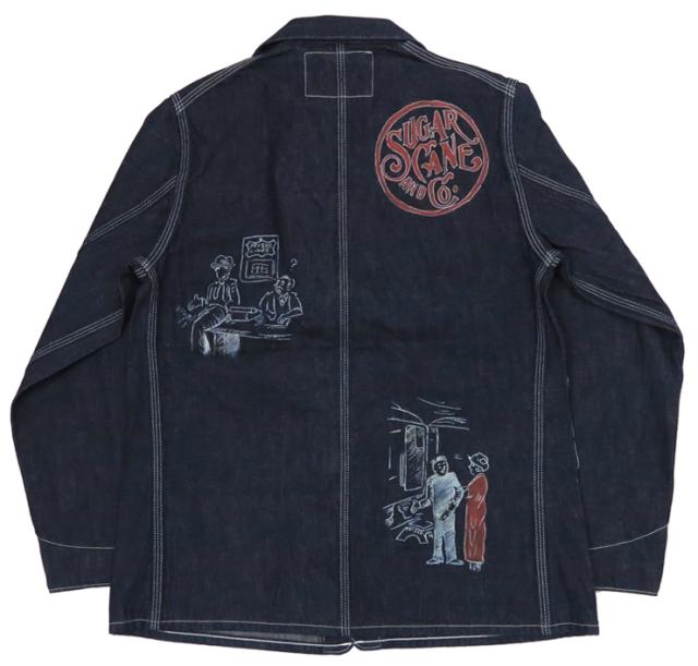 SUGAR CANE シュガーケーン 11oz. BLUE DENIM WORK COAT CARTOON デニム ジャケット ワークコート SC15449