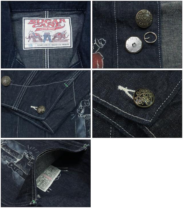SUGAR CANE シュガーケーン 11oz. BLUE DENIM WORK COAT CARTOON デニム ジャケット ワークコート SC15449