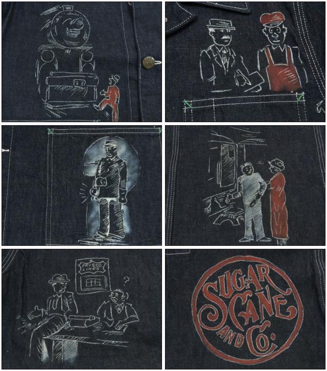 SUGAR CANE シュガーケーン 11oz. BLUE DENIM WORK COAT CARTOON デニム ジャケット ワークコート SC15449