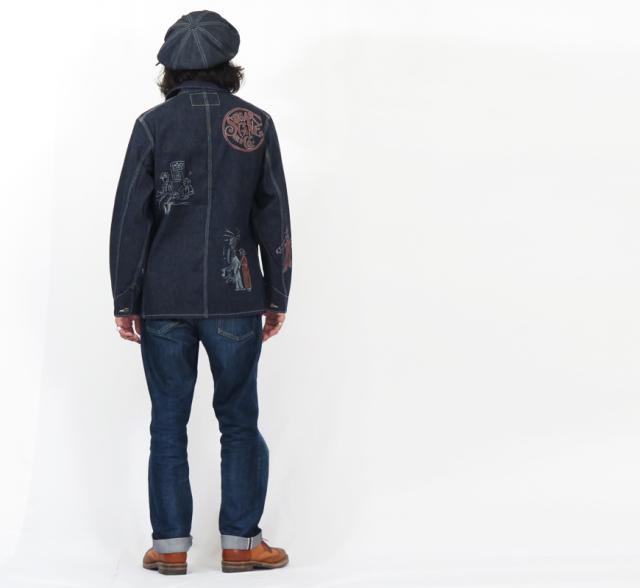 SUGAR CANE シュガーケーン 11oz. BLUE DENIM WORK COAT CARTOON デニム ジャケット ワークコート SC15449