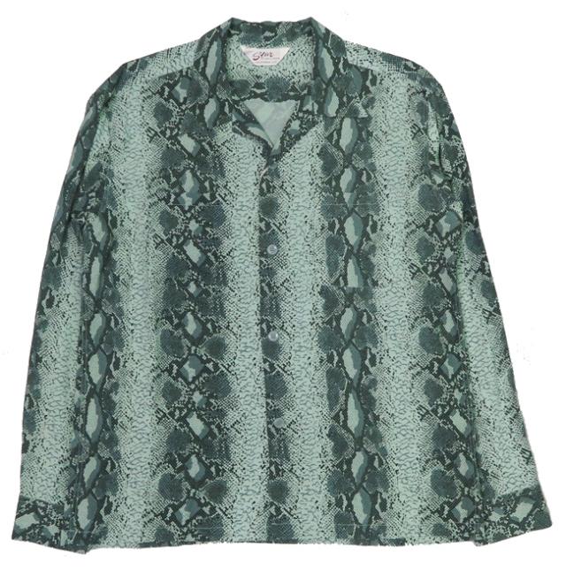 STAR OF HOLLYWOOD スターオブハリウッド 長袖 レーヨン オープンカラーシャツ SNAKE SH29313