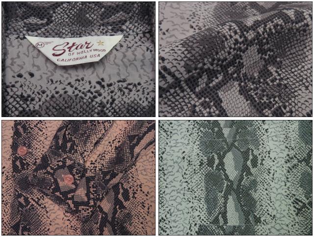 STAR OF HOLLYWOOD スターオブハリウッド 長袖 レーヨン オープンカラーシャツ SNAKE SH29313