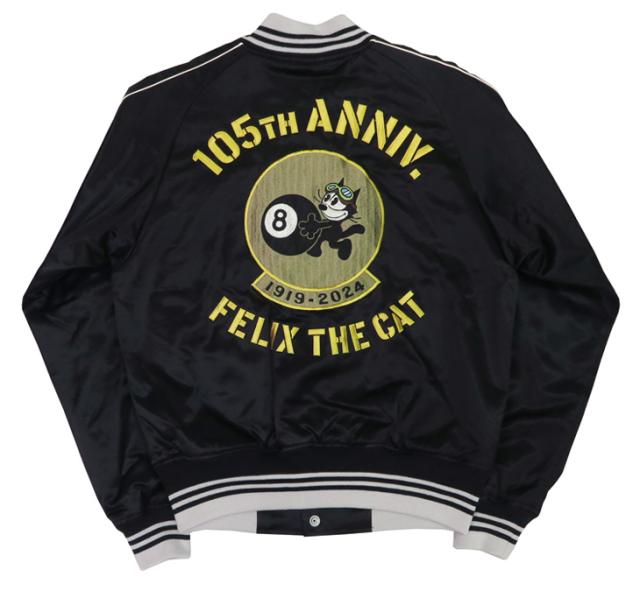 トイズマッコイ TOYS McCOY コットン/レーヨンサテン ツアージャケット FELIX THE CAT 105TH TMJ2401