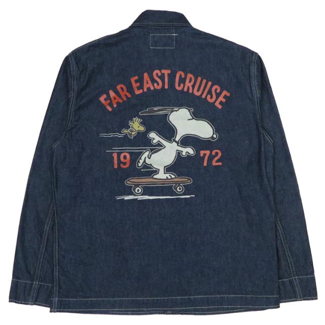 トイズマッコイTOYS McCOY U.S.NAVY デニム ユーティリティ ジャケット SNOOPY FAR EAST CRUISE ミリタリー TMJ2404