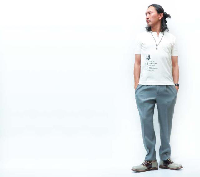 BY GLAD HAND ヘンリーネック Tシャツ 刺繍 胸ポケット BYGH-20-SS-30