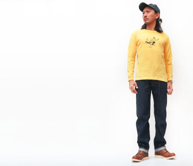 BARNS フラットシーマー両Vガゼットクルーネックスウェット BR-3000