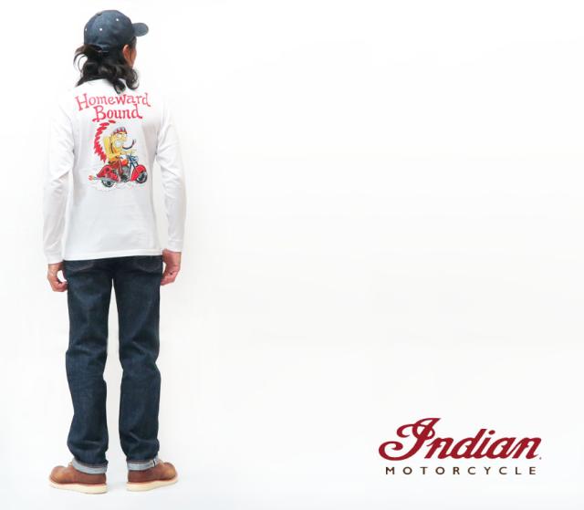 インディアンモーターサイクル Indian Motorcycle 長袖 プリント Ｔシャツ SCOUT & CHIEF IM68342