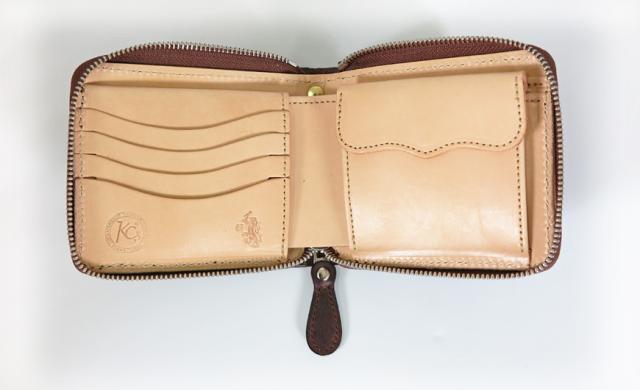 KC’S ケーシーズ ヴィンテージホースハイド 2つ折り ラウンドジップ ウォレット ビルフォード KMB023