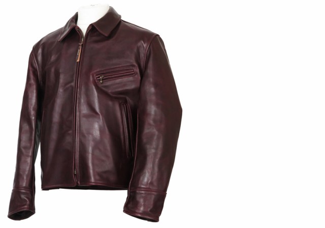 エアロレザー AERO LEATHER ライダースジャケット HALFBELT ハーフベルト ホーウィン社 フロントクォーターホースハイド