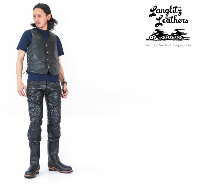 Langlitz Leathers レザーレースドベスト LACED VEST