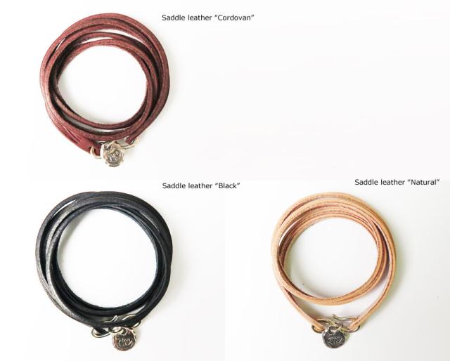 レッドムーン シルバーチャーム付きレザーブレスレット YK-WBS