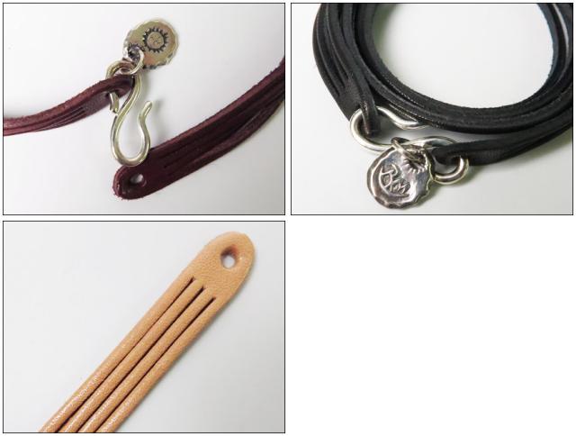 レッドムーン シルバーチャーム付きレザーブレスレット YK-WBS