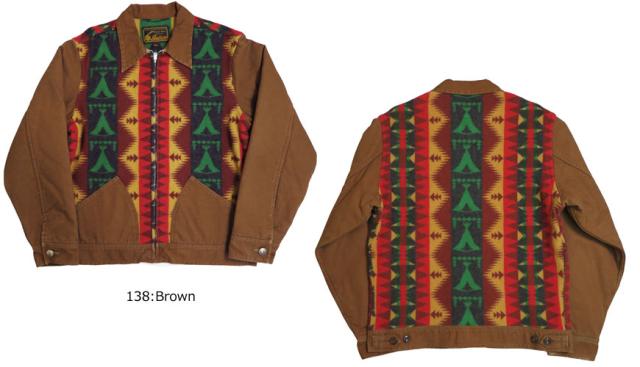 INDIAN MOTORCYCLE　ネイティブ柄 コーデュロイ フードジャケット IM11589