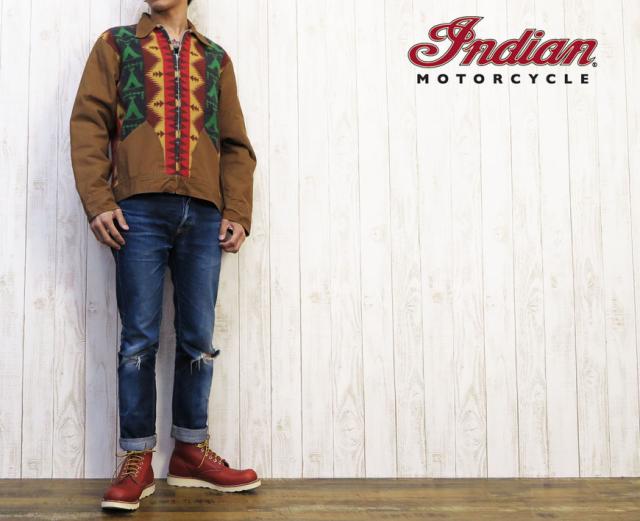 INDIAN MOTORCYCLE　ネイティブ柄 コーデュロイ フードジャケット IM11589