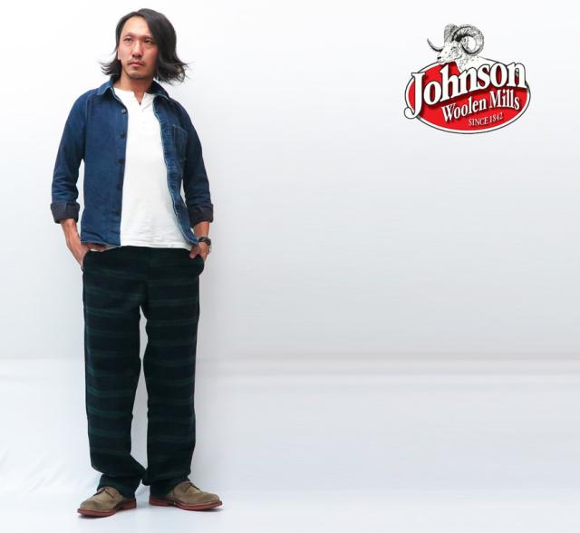 JOHNSON WOOLEN MILLS ヘビーフランネル イージーパンツ