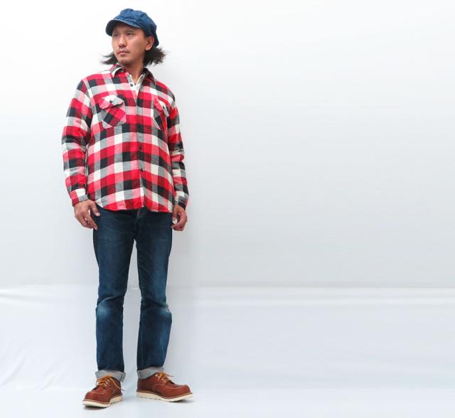 シュガーケーン SUGAR CANE ツイルチェック C.P.O ボア シャツジャケット SC14283