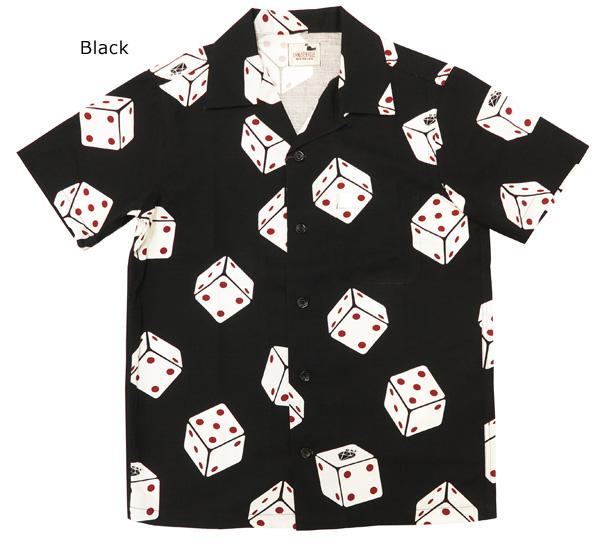 GANGSTERVILLE 半袖 コットン オープンカラーシャツ TUMBLING DICE