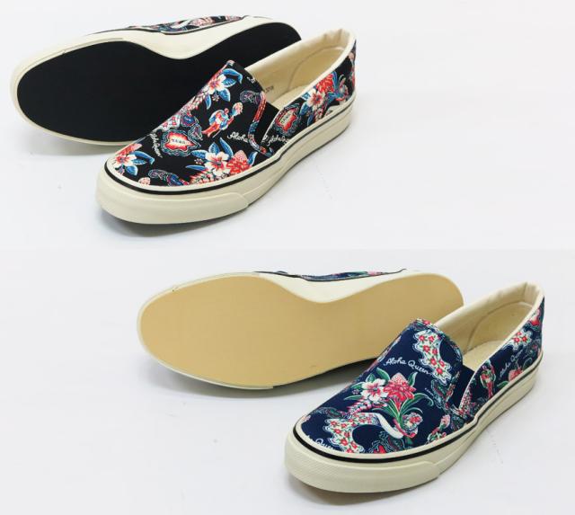 サンサーフ SUN SURF ハワイアン スリッポンシューズ ALOHA QUEEN SS02591