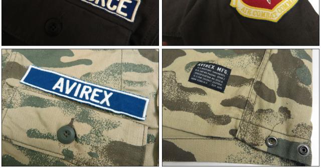 AVIREX コットン クルーサイン ワーク半袖シャツ 6155145 