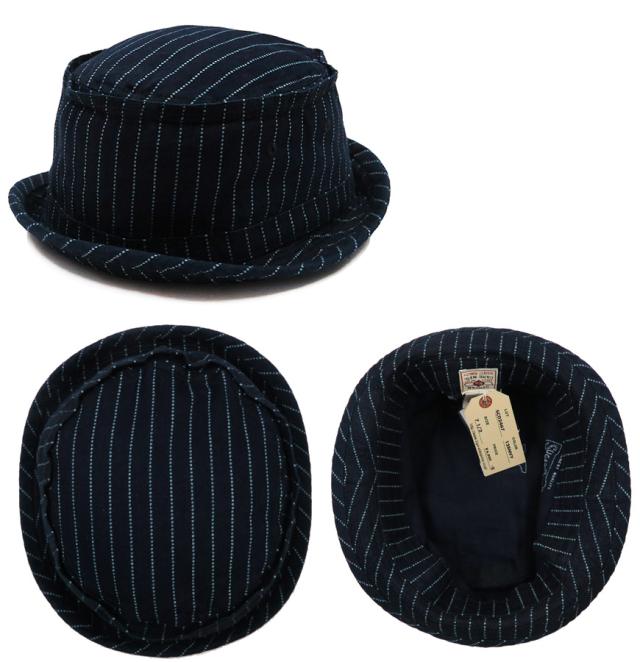 SUGAR CANE ウォバッシュストライプ ポークパイハット SC02467