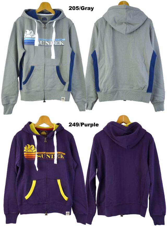 SUNDEK サンデッキ ヒビ割れプリントジップアップパーカー m930jhf1300