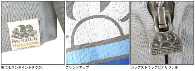 SUNDEK サンデッキ ヒビ割れプリントジップアップパーカー m930jhf1300