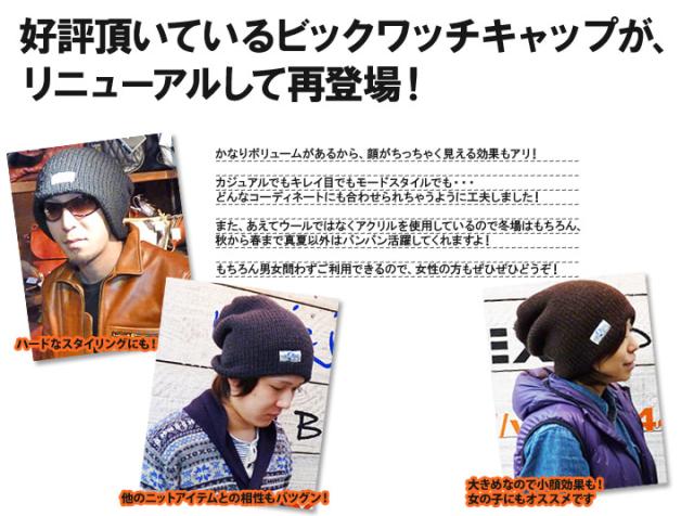 Earth Market Original ビッグアクリルワッチキャップ ts-nc523